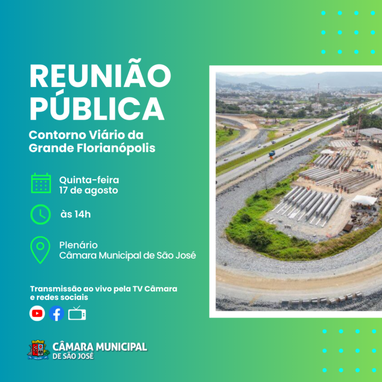 Câmara Municipal de São José promove Reunião Pública sobre o Contorno Viário