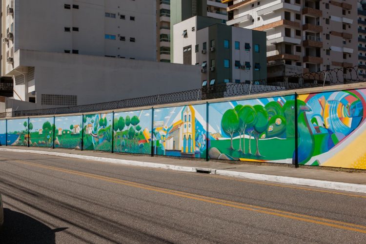 Cultura de São José valorizada em extenso mural urbano no bairro Campinas